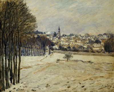 De sneeuw in Marly-le-Roi, 1875 door Alfred Sisley